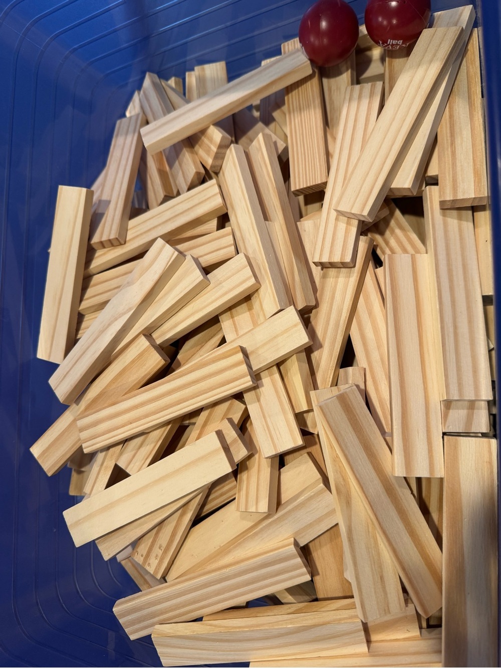 Wooden Game Blocks Set - Natural Light Wood 306 pieces.